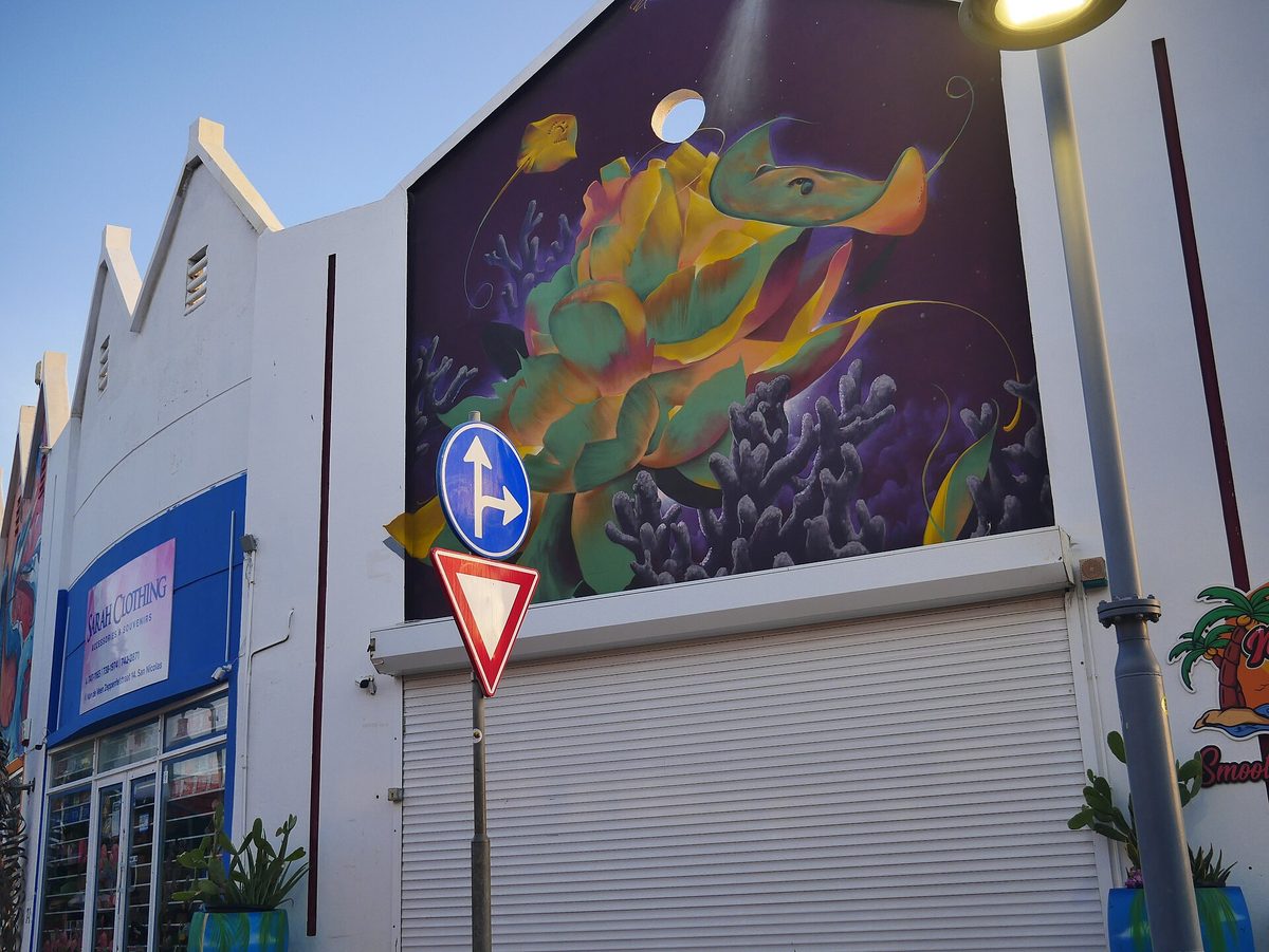 Colorful street-art murals in San Nicolas, Aruba
