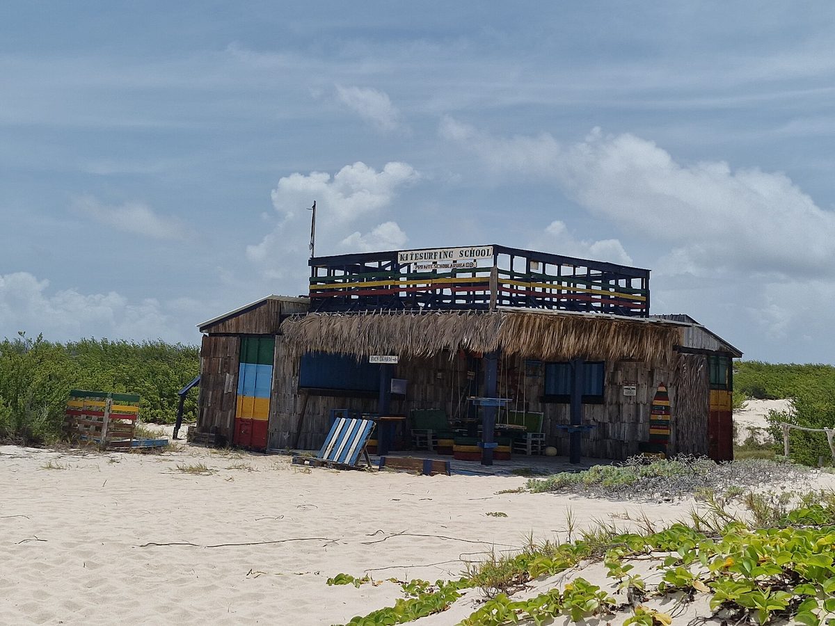 The kitesurfing school at Boca Grandi, a hub for Aruba's wind sports scene