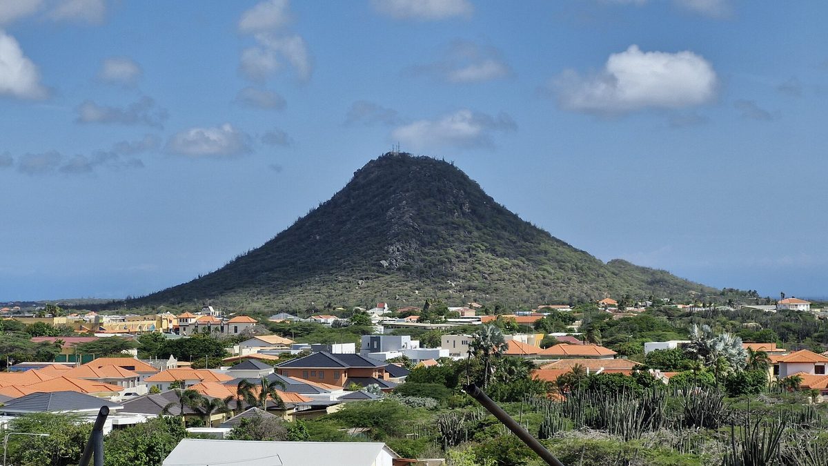 Casibari rock formations rising from the desert in central Aruba