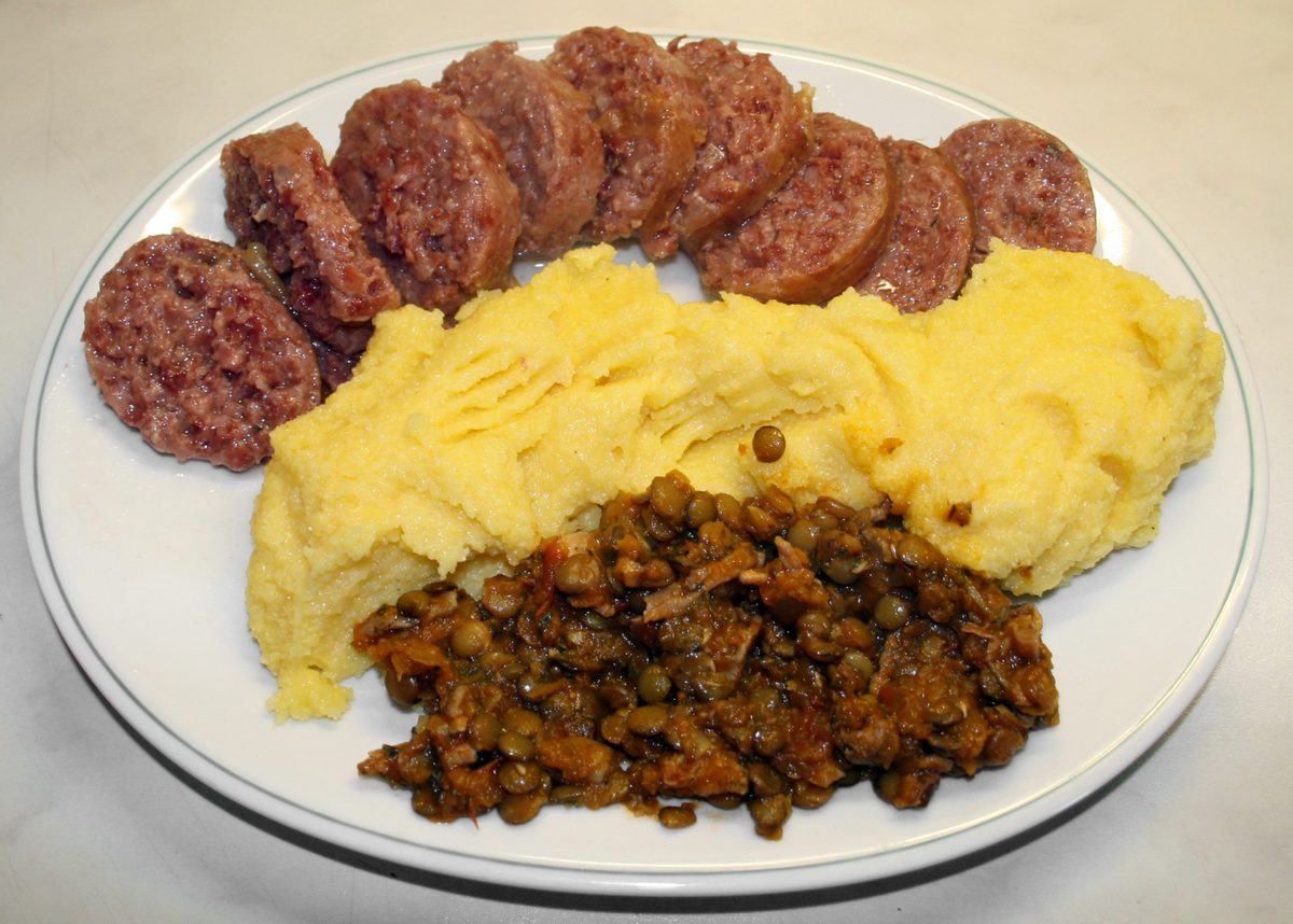 Funchi, an Aruban cornmeal side dish similar to polenta