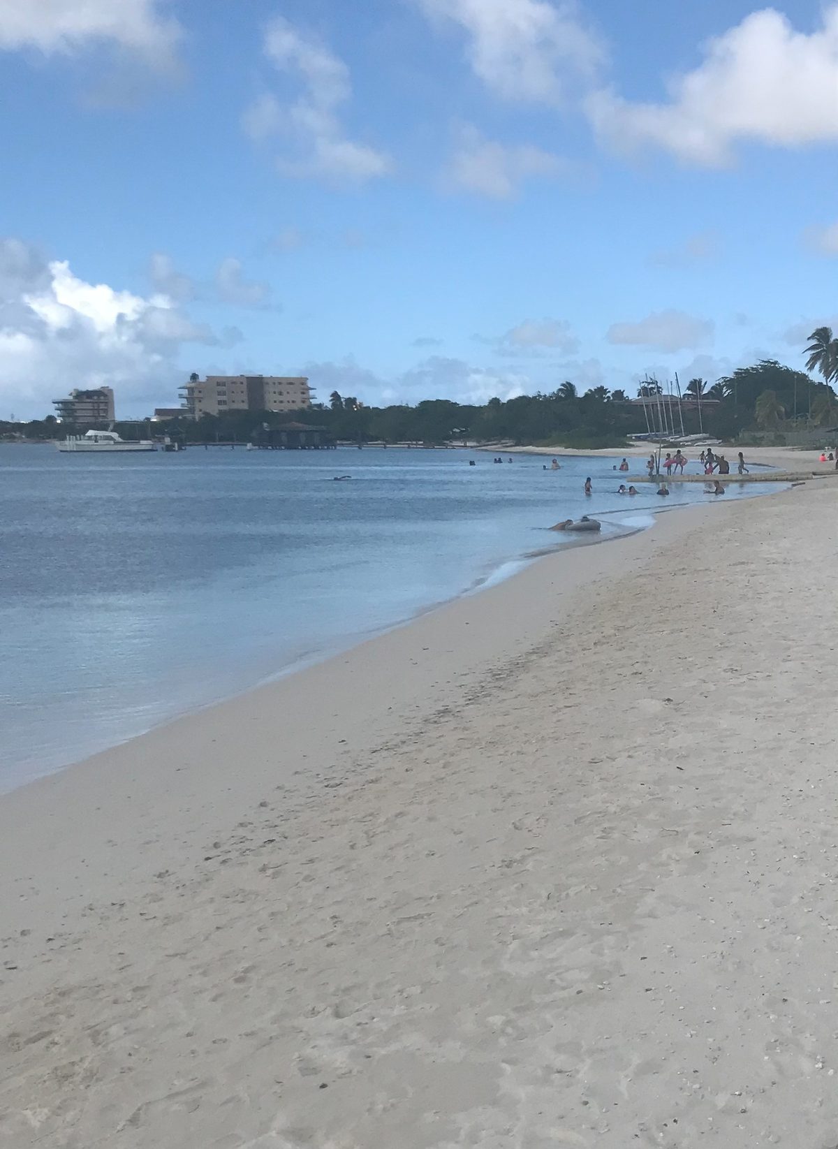 Surfside Beach, the closest beach to downtown Oranjestad, Aruba